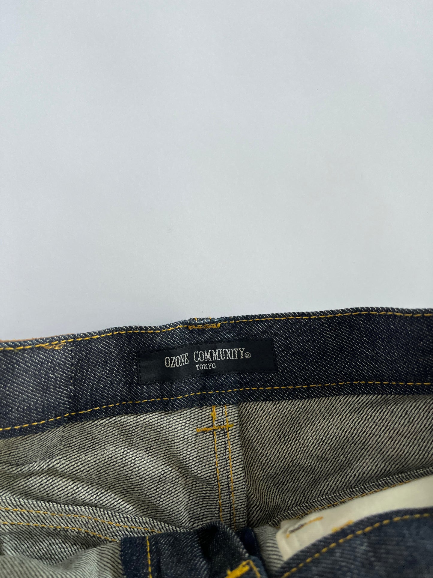 Japanese giraffe knee length denim skirt