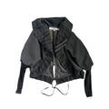 Grey cropped subversive asymmetric  jacket