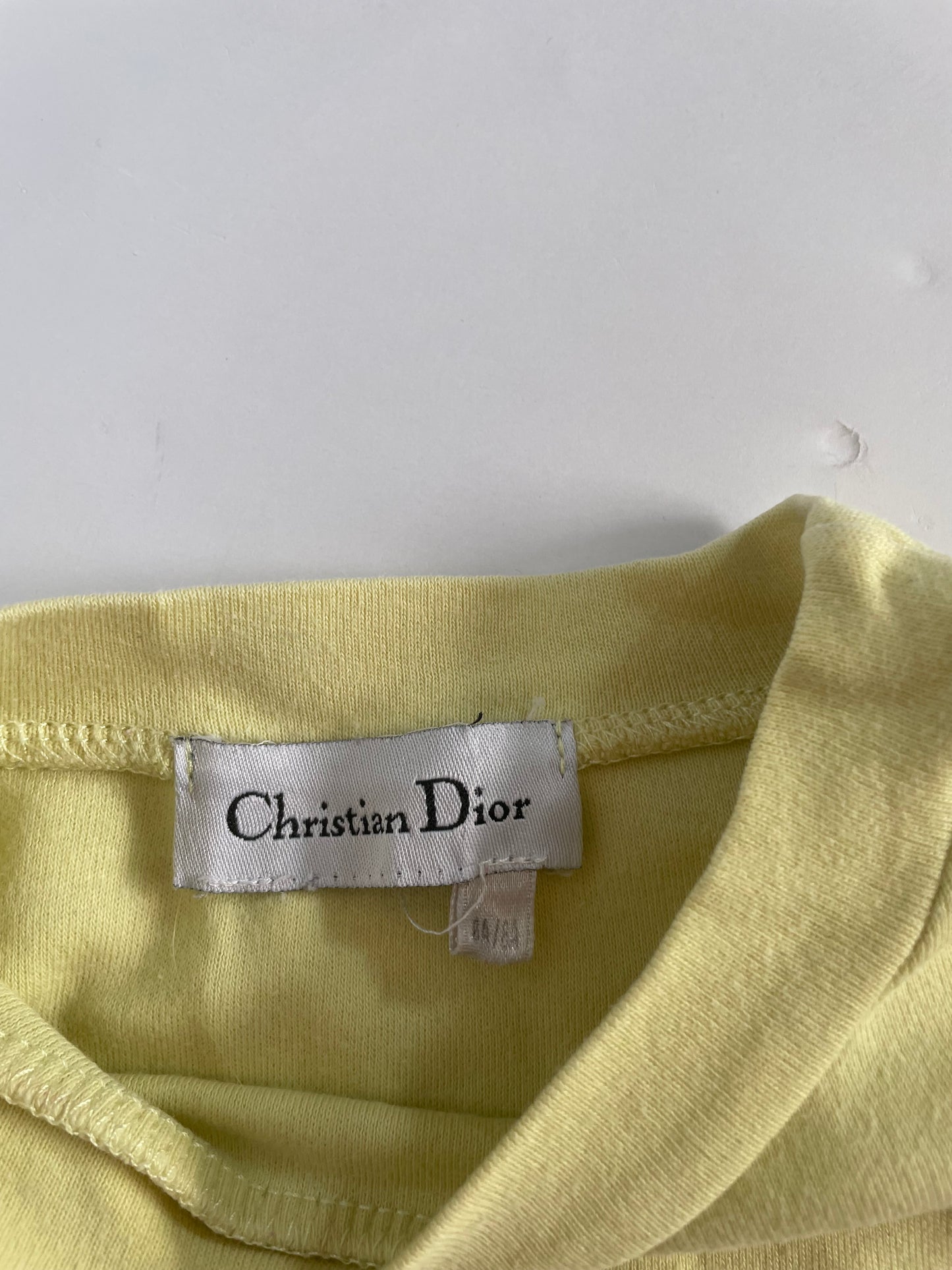 Vintage yellow miss Dior baby tee