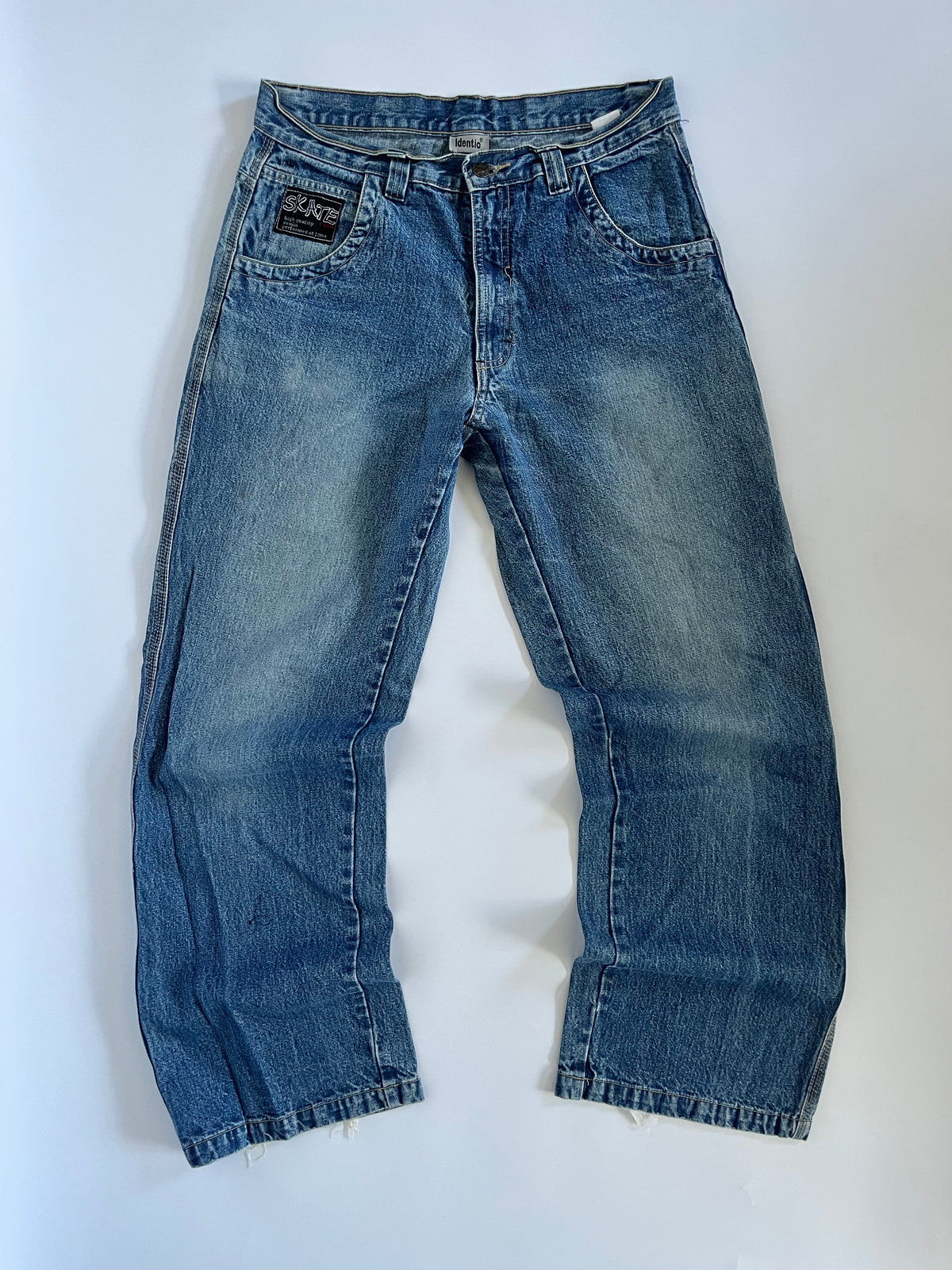 Skate embroidered straight leg jeans