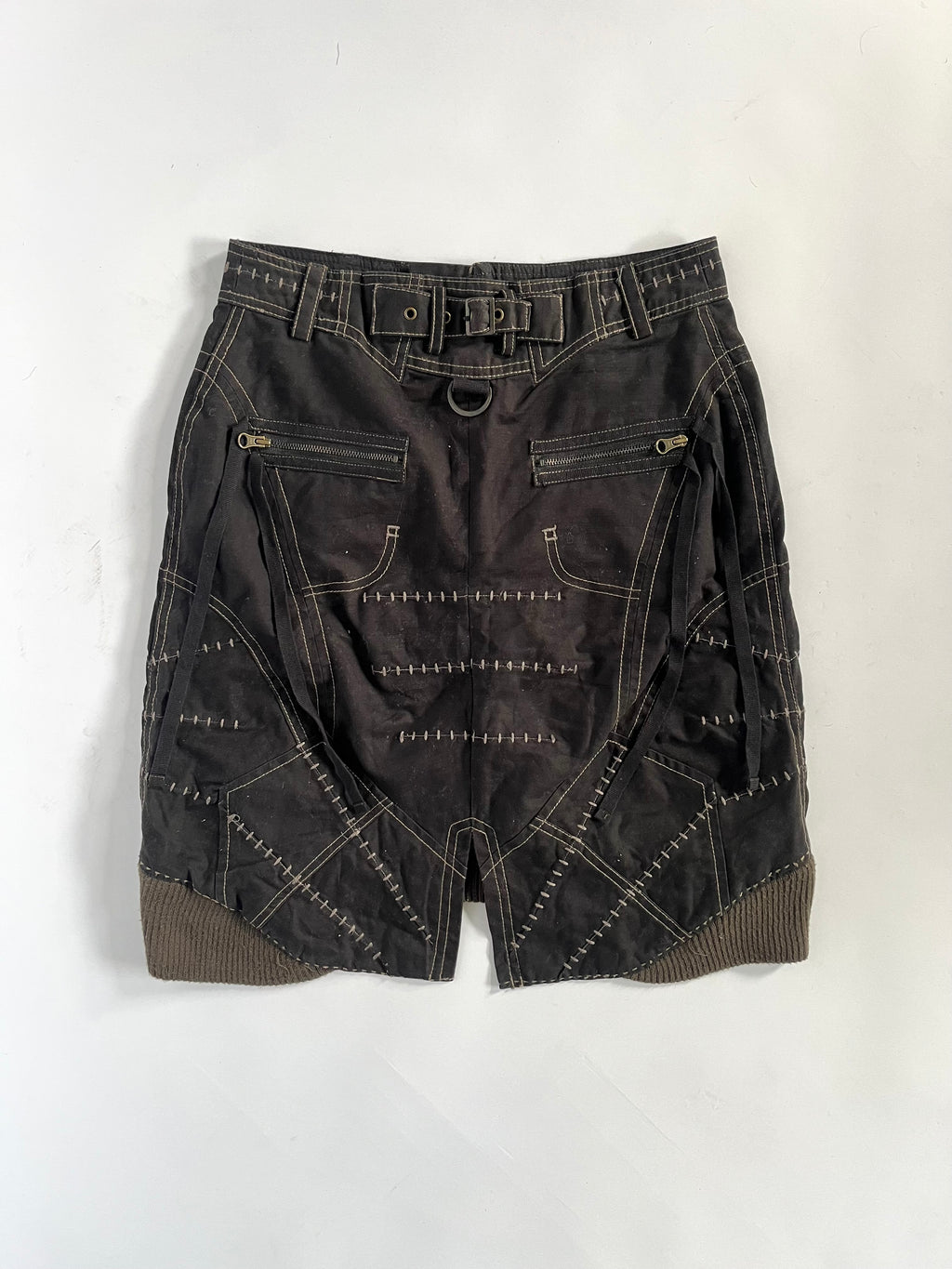 Subversive knee length cargo skirt