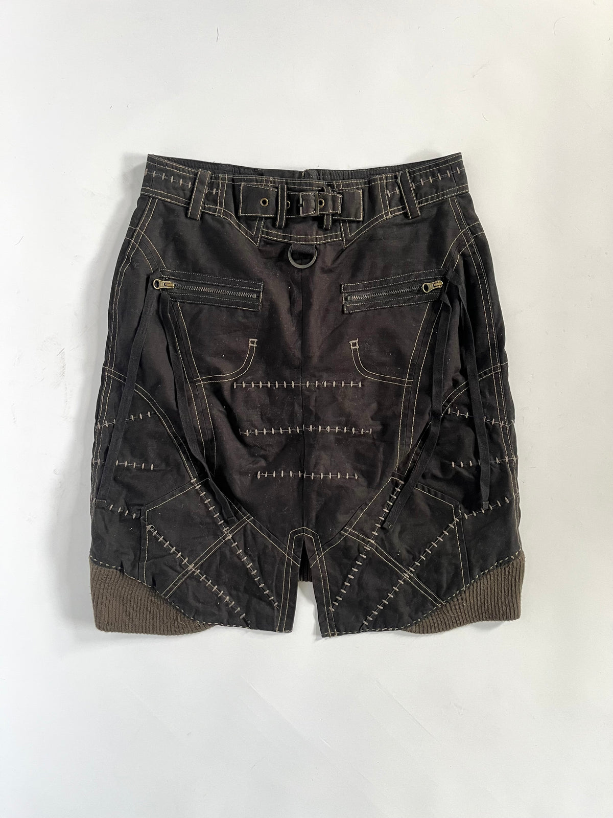 Subversive knee length cargo skirt