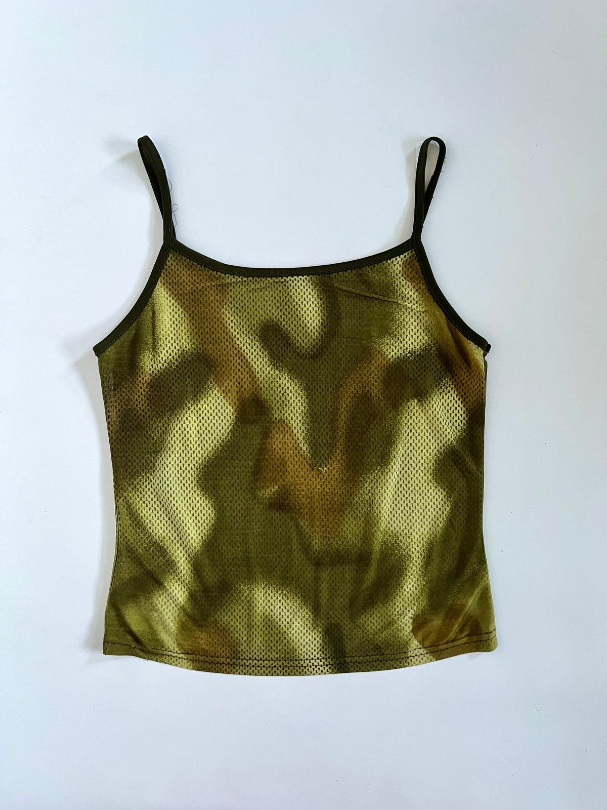 Semi sheer camo cami top