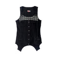 Tartan button up corset top
